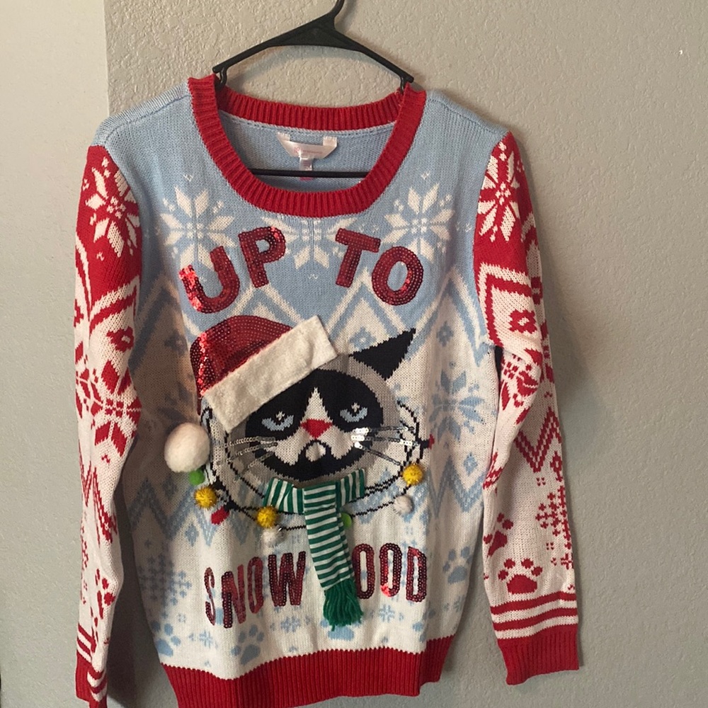 Grumpy Cat Christmas sweater